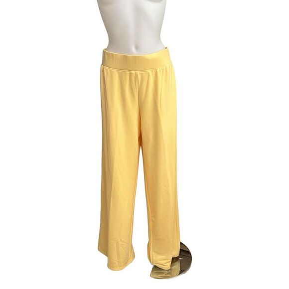 NATORIOUS by Natori Yellow French Terry 2 Piece Zip up Hoodie and Pant Set NEW - Picture 6 of 11